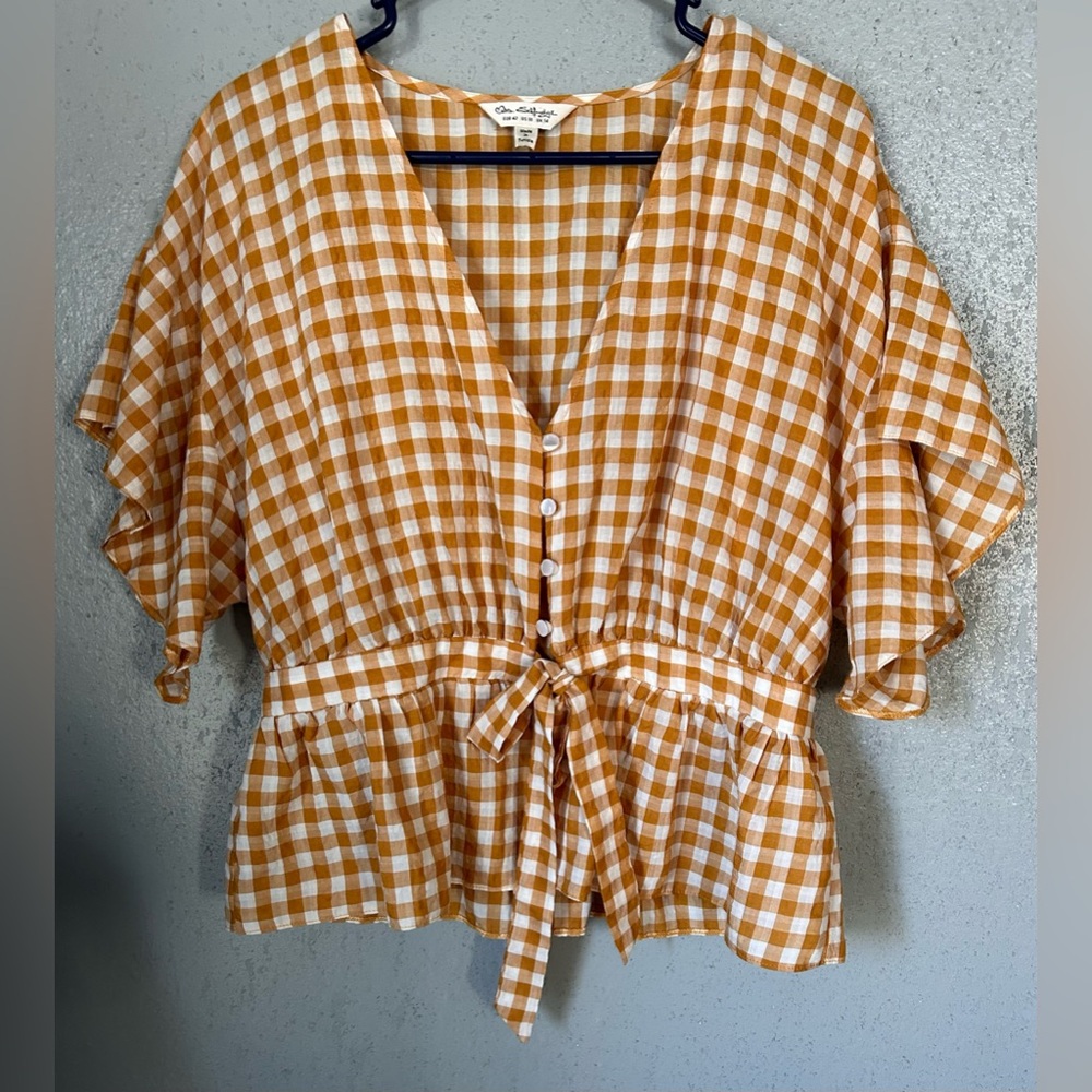 Miss selfridge size 10 checkered shirt